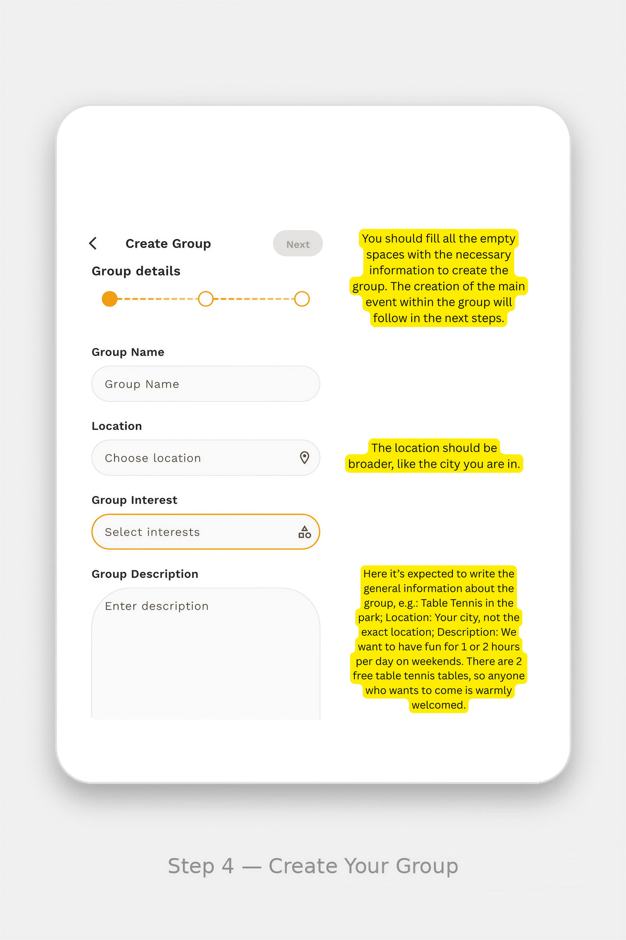 Hobby and interests groups logo for Interesso - unity, happiness and collaboration